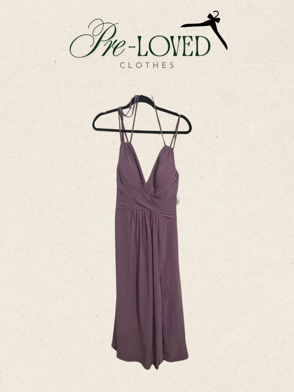 Mauve Sleeveless Bridesmaid dress